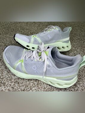 On Cloud Tec Phase OC Shoes Womens Sz 8.5 Gray Green Running Athletic Sneakers